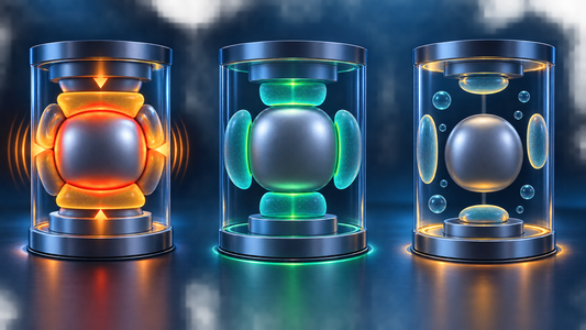 Abstract comparison of crowded, balanced, and overly wide cylinder fit
