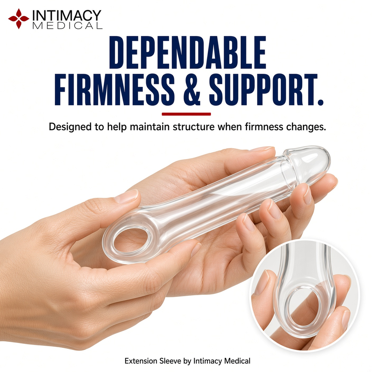 Intimacy Medical Extension Sleeve firmness and support features.